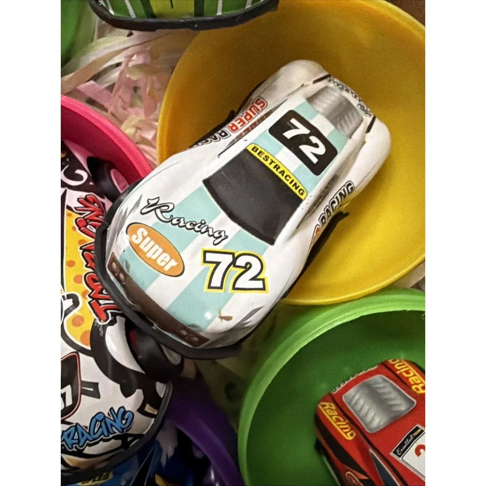 HiDreamy 12 Pack Pre-Filled Easter Eggs with Die-Cast Racing Cars Party Favors